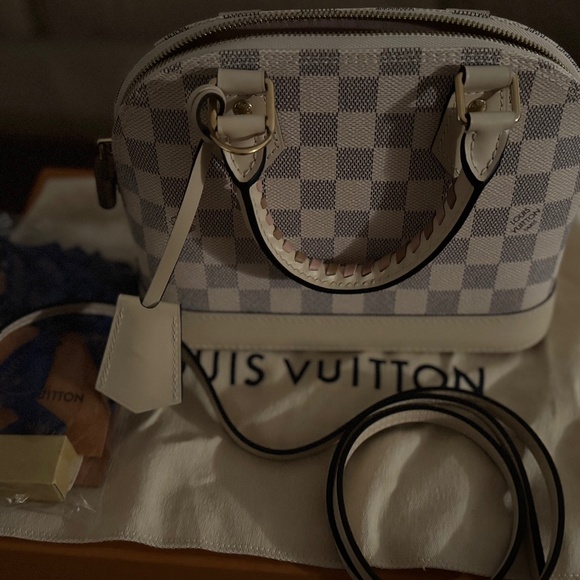 Louis Vuitton Alma BB Damier Azur with Braided Handles (Model: N45294) - Picture 8 of 11